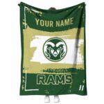 custom colorado state rams paint strokes green white blanket best selling