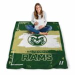 custom colorado state rams paint strokes green white blanket best selling
