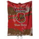 custom cornell big red grunge streaks red blanket best selling