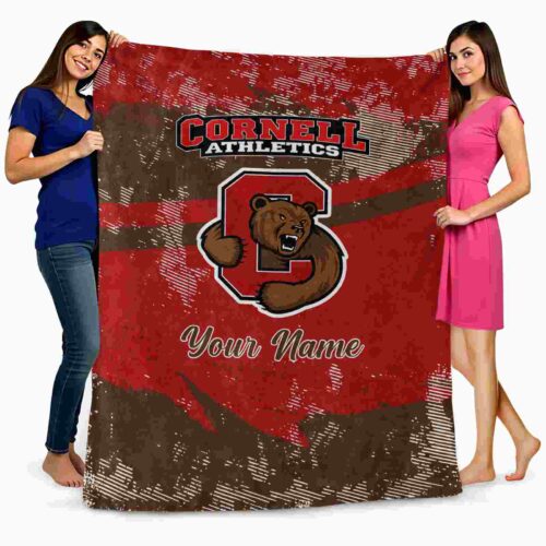 custom cornell big red grunge streaks red blanket fashion forward