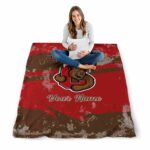 custom cornell big red grunge streaks red blanket best selling