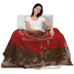 custom cornell big red grunge streaks red blanket best selling