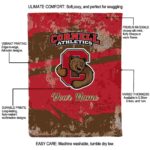 custom cornell big red grunge streaks red blanket best selling