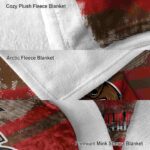 custom cornell big red grunge streaks red blanket best selling