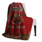 custom cornell big red grunge streaks red blanket best selling
