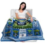 custom creighton bluejays baby yoda blue blanket best selling