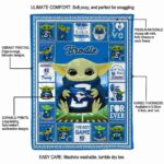 custom creighton bluejays baby yoda blue blanket best selling