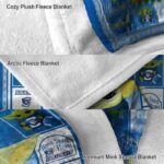 custom creighton bluejays baby yoda blue blanket best selling