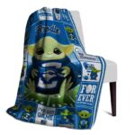 custom creighton bluejays baby yoda blue blanket best selling