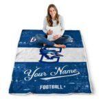 custom creighton bluejays grunge texture blue white blanket best selling