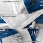 custom creighton bluejays grunge texture blue white blanket best selling