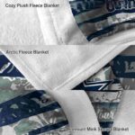 custom dallas cowboys floral stripes blue white blanket premium grade