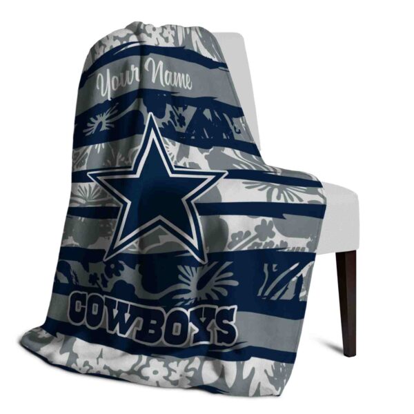custom dallas cowboys floral stripes blue white blanket top rated