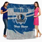 custom dallas mavericks grunge streaks blue blanket best selling