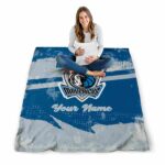 custom dallas mavericks grunge streaks blue blanket best selling