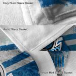 custom dallas mavericks grunge streaks blue blanket best selling