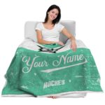custom dallas stars grunge texture green white blanket best selling