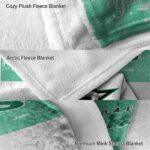 custom dallas stars grunge texture green white blanket best selling