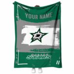 custom dallas stars paint strokes green white blanket best selling