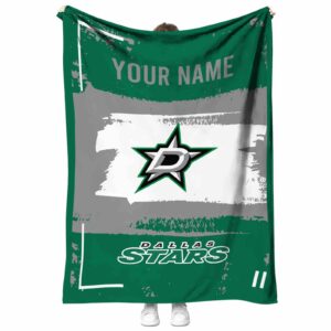 custom dallas stars paint strokes green white blanket best selling