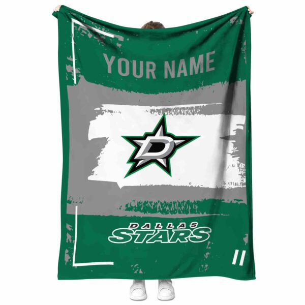 custom dallas stars paint strokes green white blanket best selling