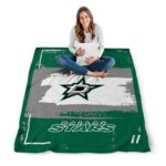 custom dallas stars paint strokes green white blanket high quality