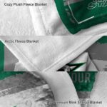 custom dallas stars paint strokes green white blanket premium grade
