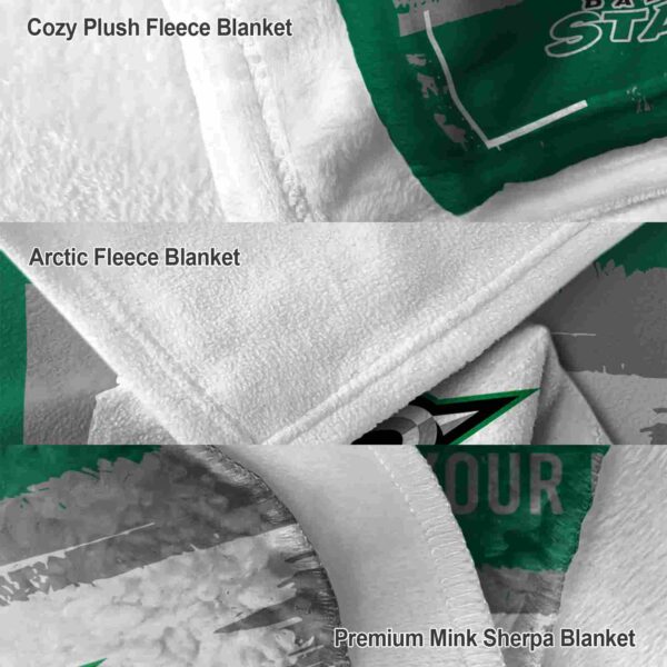 custom dallas stars paint strokes green white blanket premium grade