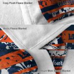 custom denver broncos floral stripes orange white blanket best selling