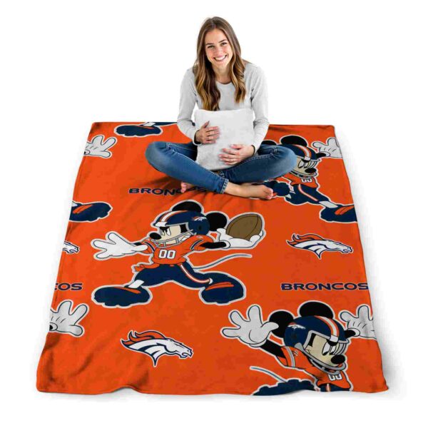 custom denver broncos mickey orange blanket high quality