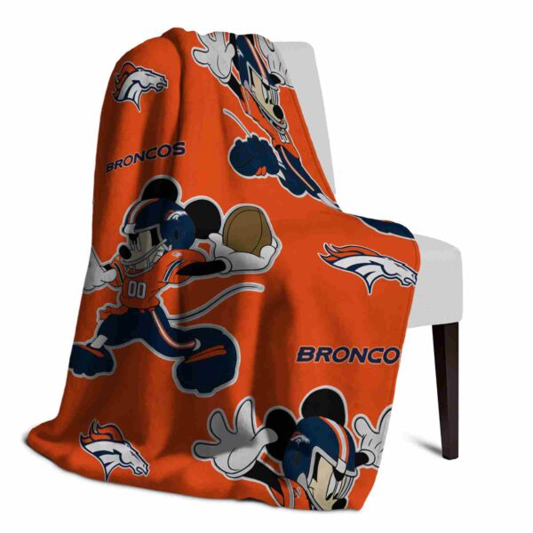 custom denver broncos mickey orange blanket top rated