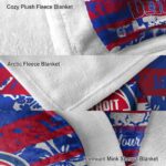 custom detroit pistons floral stripes red white blanket premium grade