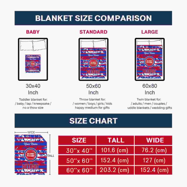 custom detroit pistons floral stripes red white blanket trendy
