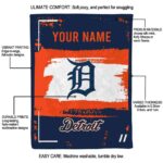 custom detroit tigers paint strokes navy white blanket new arrival