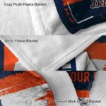 custom detroit tigers paint strokes navy white blanket premium grade