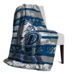 custom drake bulldogs floral stripes blue white blanket top rated