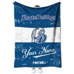 custom drake bulldogs grunge texture blue white blanket best selling