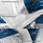custom drake bulldogs grunge texture blue white blanket best selling