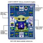 custom duke blue devils baby yoda blue blanket new arrival
