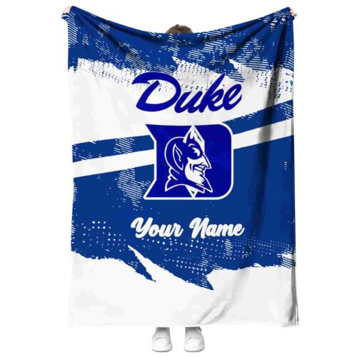 custom duke blue devils grunge streaks blue blanket best selling