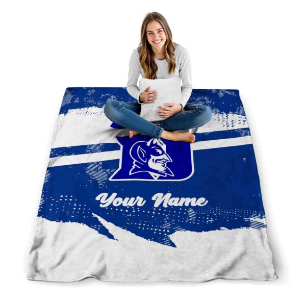 custom duke blue devils grunge streaks blue blanket high quality