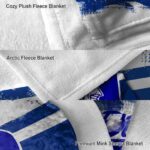 custom duke blue devils grunge streaks blue blanket premium grade
