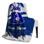 custom duke blue devils grunge streaks blue blanket top rated