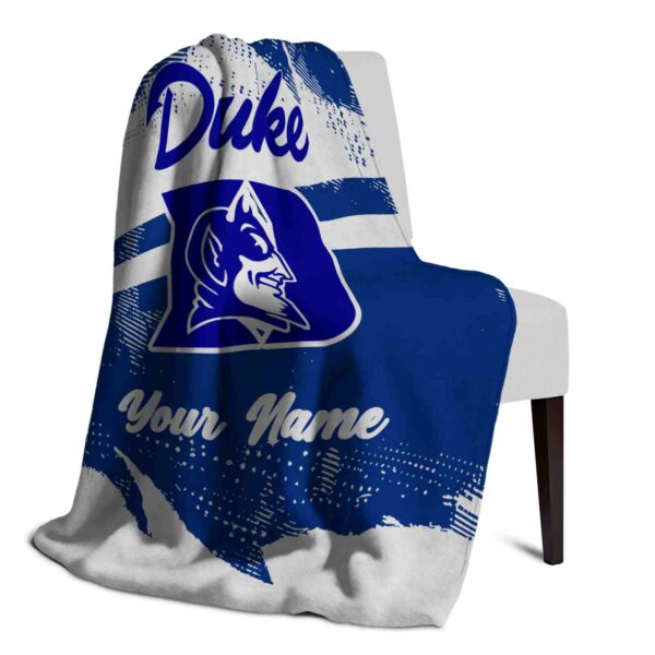 custom duke blue devils grunge streaks blue blanket top rated