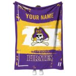 custom east carolina pirates paint strokes purple white blanket best selling