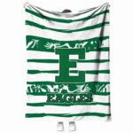 custom eastern michigan eagles floral stripes green white blanket best selling