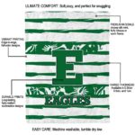 custom eastern michigan eagles floral stripes green white blanket best selling