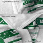custom eastern michigan eagles floral stripes green white blanket best selling