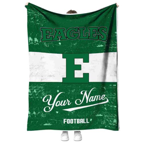 custom eastern michigan eagles grunge texture green white blanket best selling