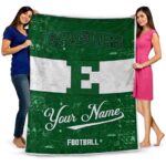 custom eastern michigan eagles grunge texture green white blanket best selling